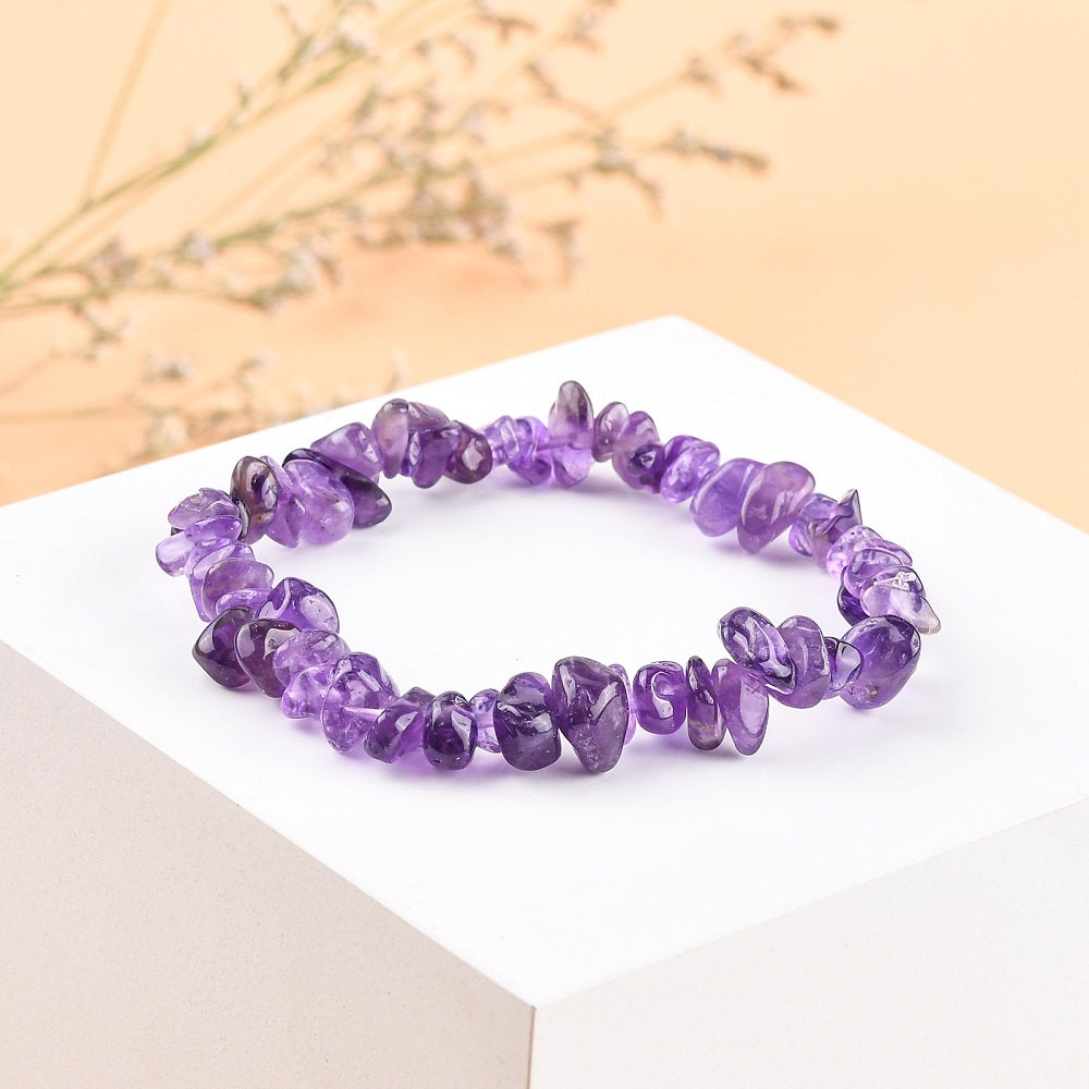 S81 | Amethyst Natural Chip Stone Bracelet