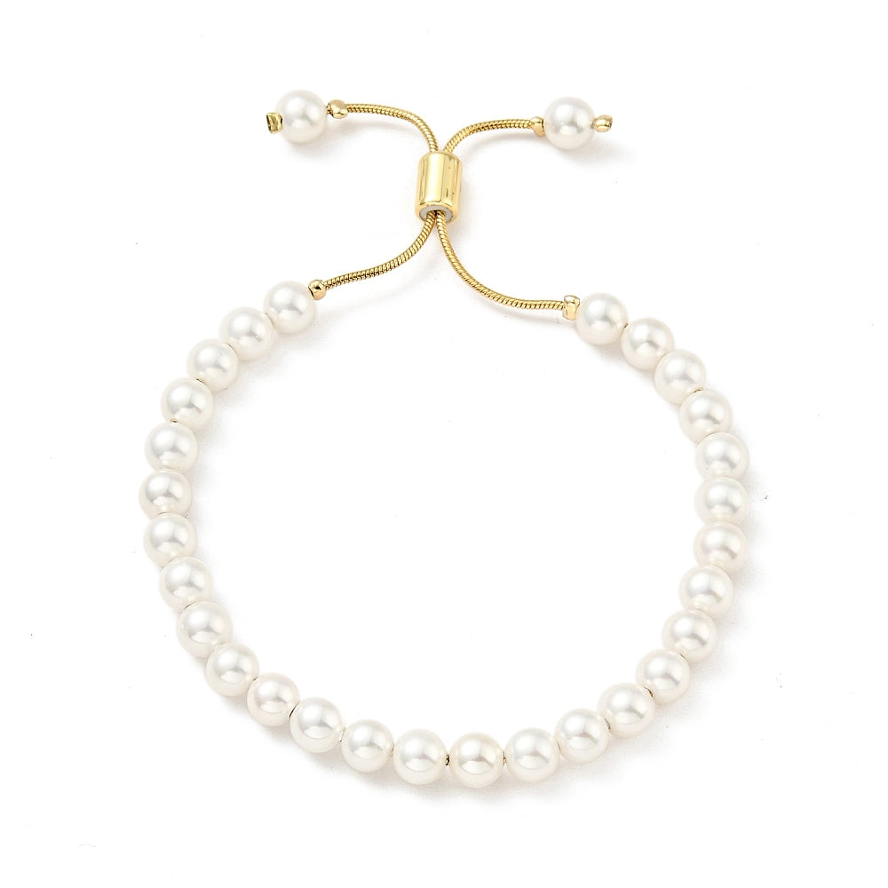 XX04 | Bracelet doré à glissière avec perles rondes