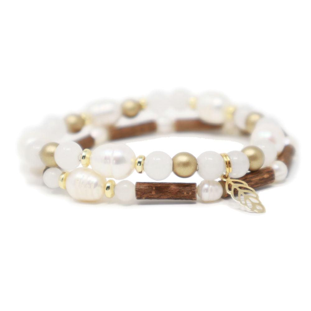 10 | Freshwater Pearls & White Quartz - Pur Noisetier | Pure Hazelwood