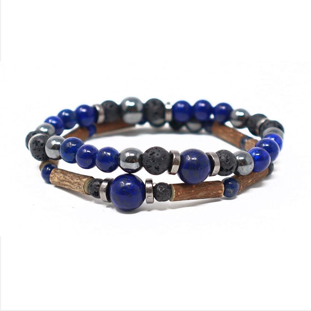 24 | Lapis-Lazuli & Hematite - Pur Noisetier | Pure Hazelwood