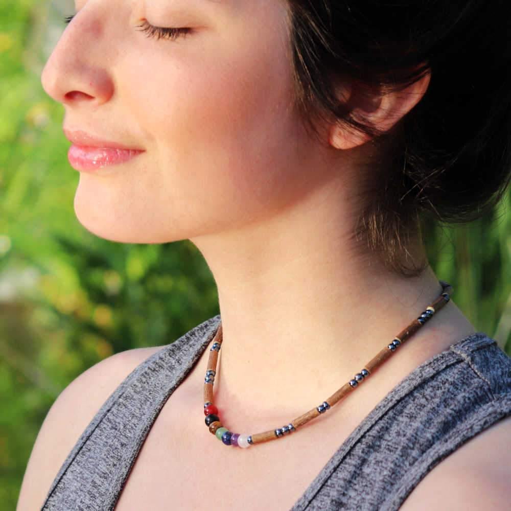 A51 | Hazel wood, chakra stones & hematite