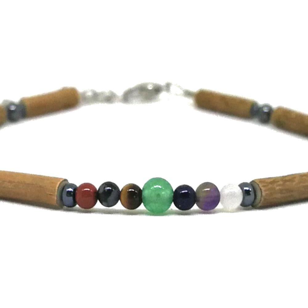 C51 | Hazel wood, chakras stones & hematite