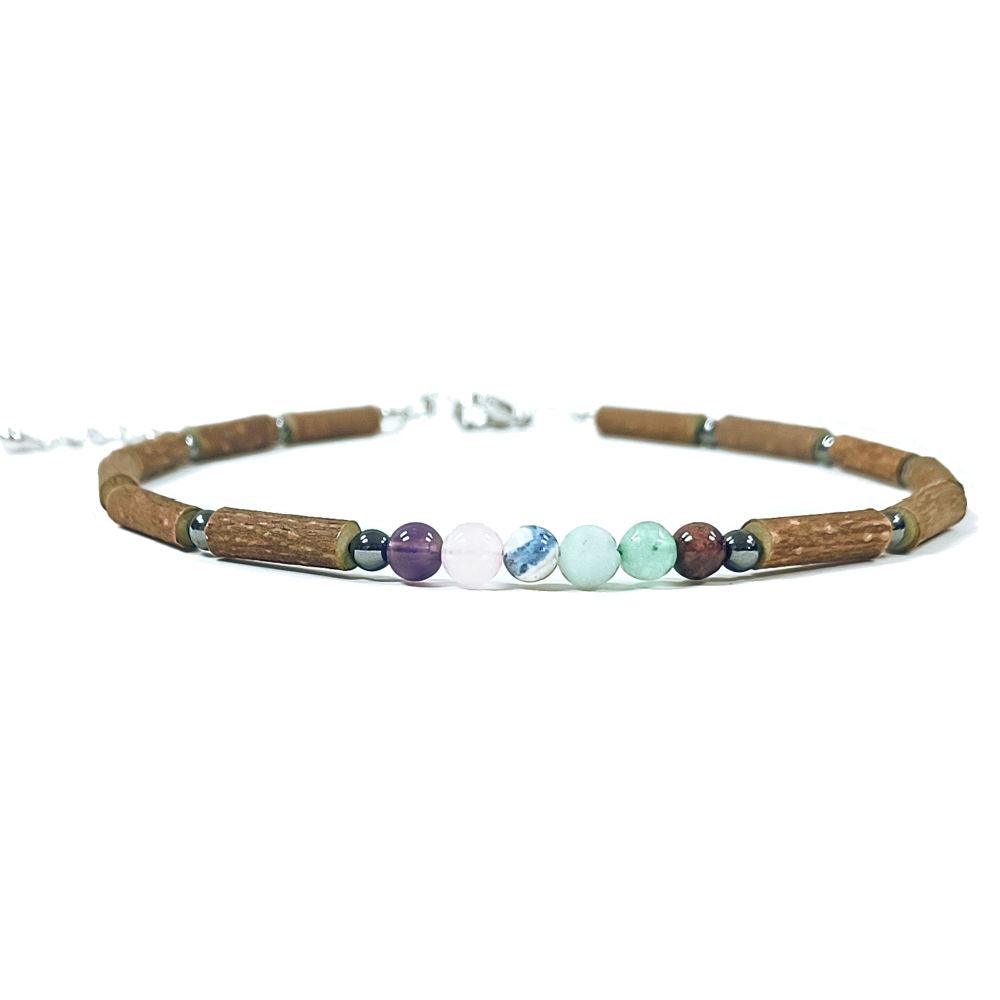 C63 | SKIN Hazel Wood Ankle Bracelet - Pur Noisetier | Pure Hazelwood