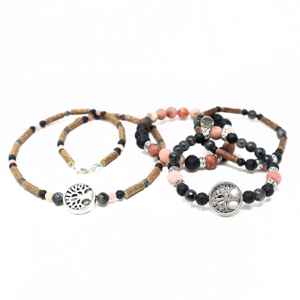 PR10 | Sesame Jasper & Labradorite PROTECTION Gift Set - Pur Noisetier | Pure Hazelwood