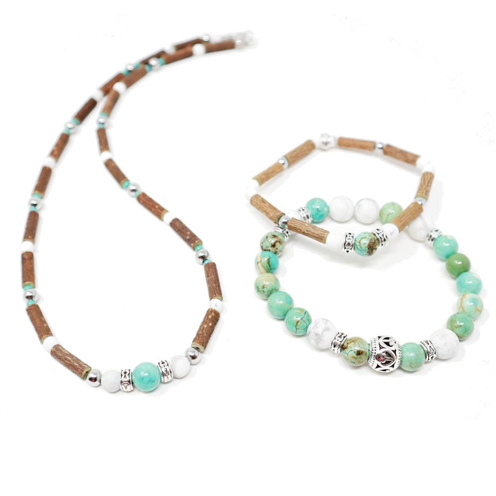 PR7 | Howlite & Turquoise DETOX Gift Set - Pur Noisetier | Pure Hazelwood