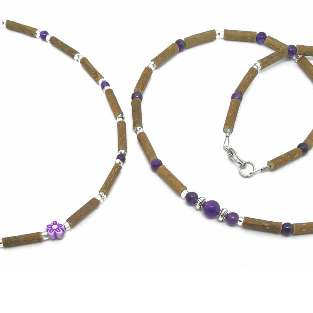 M17 | Hazel wood & amethyst set