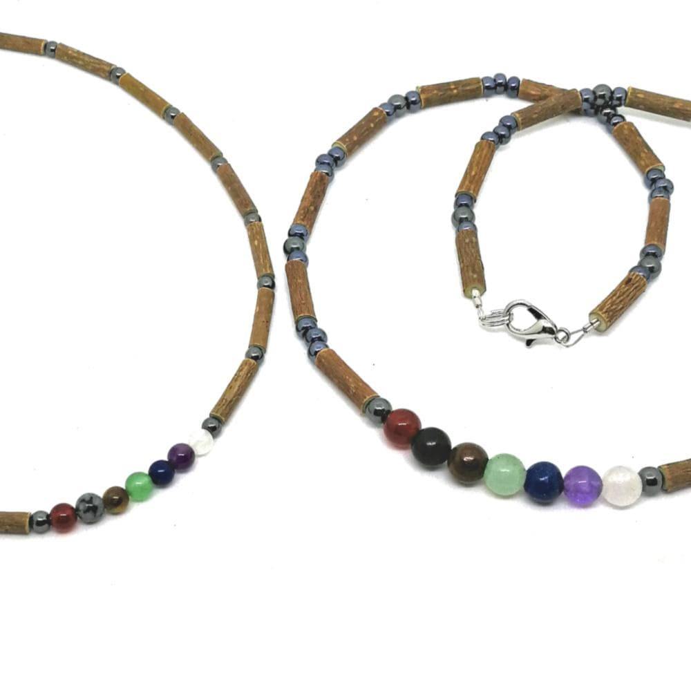 M51 | Hazel wood, chakra stones & hematite set