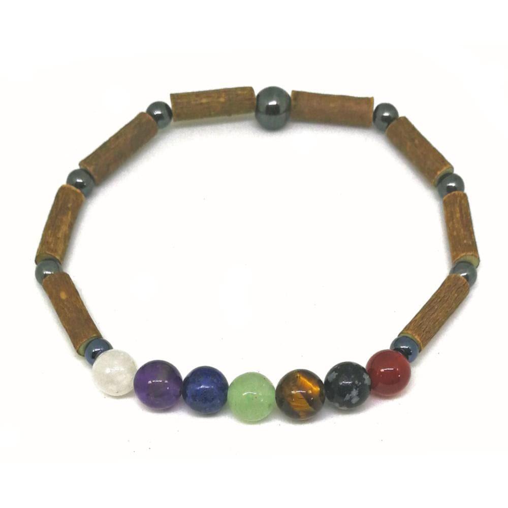 S51 | Hazel wood, chakras stones & hematite