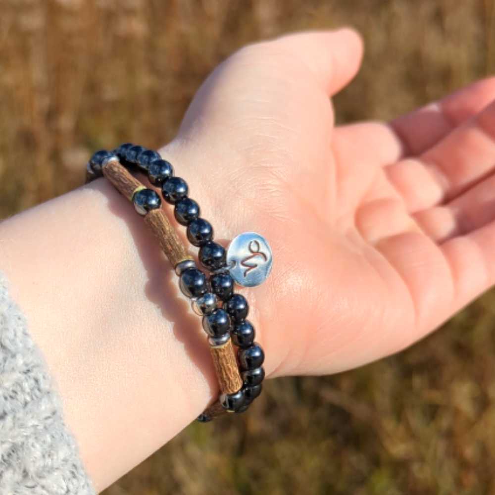 H10 | CAPRICORN 6 mm Hematite Bracelet Duo