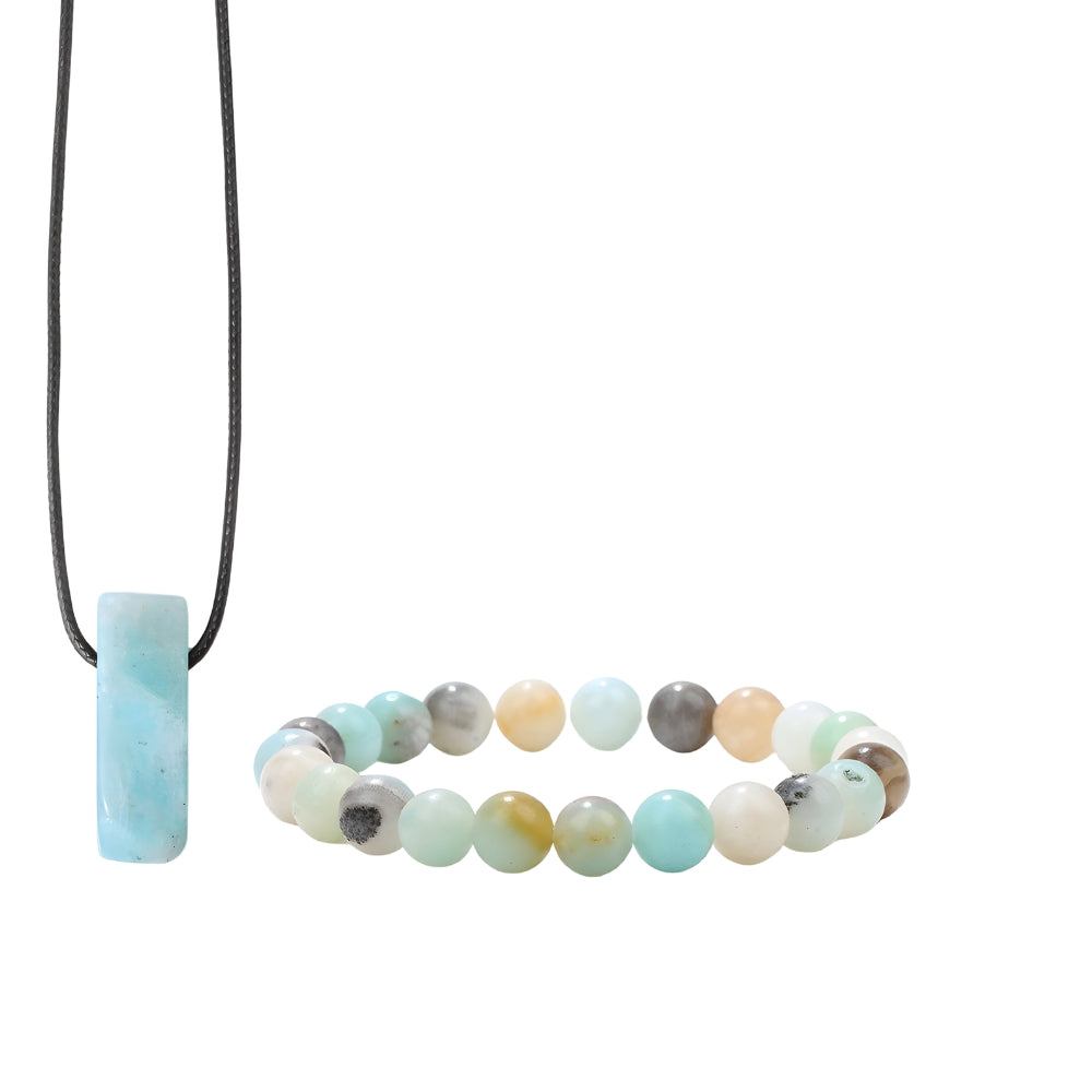 MS01 | Men’s Stretch Bracelet and Pendant Necklace Set