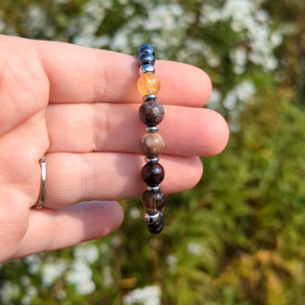H08 | SCORPIO 6 mm Hematite Bracelet Duo
