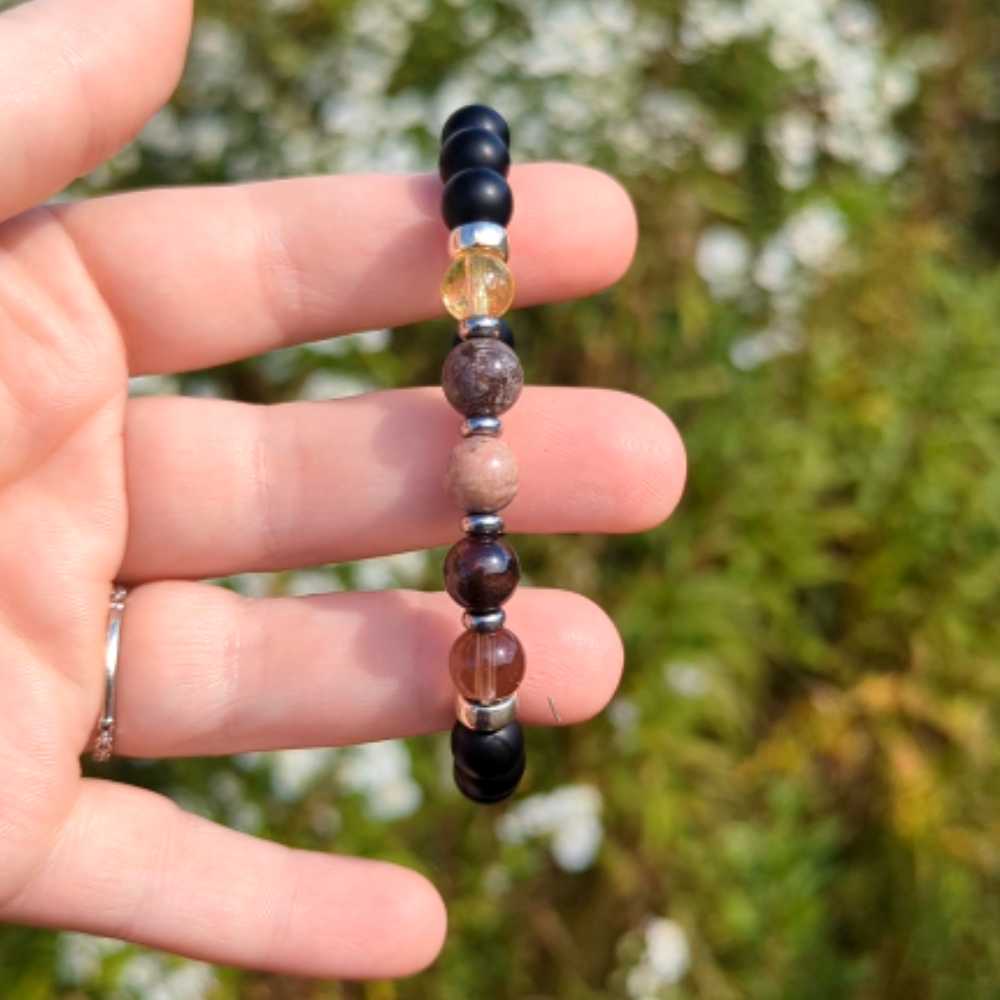 H08 | Duo de bracelets SCORPION 8 mm noir