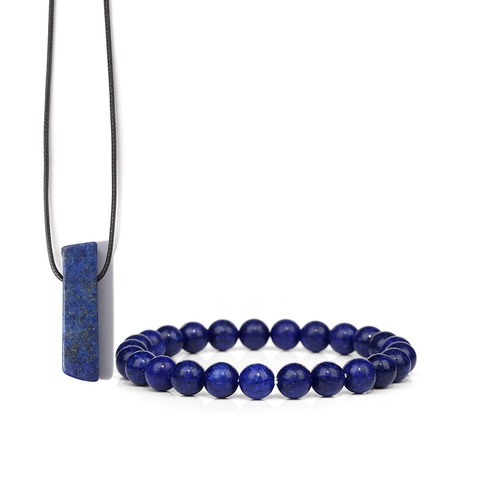MS01 | Men’s Stretch Bracelet and Pendant Necklace Set