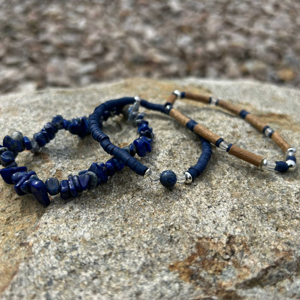 S83 | Lapis-Lazuli Natural Chip Stone Bracelet