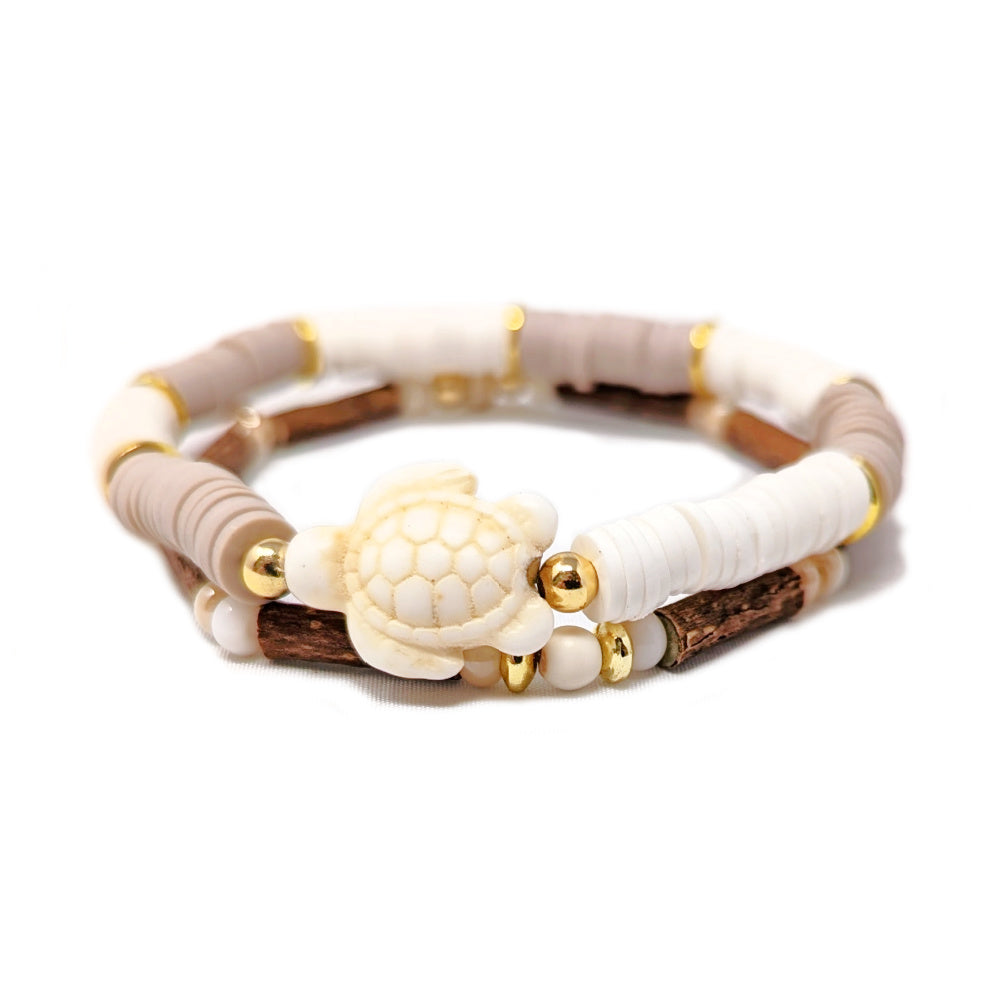 33 | Tortue de mer howlite et or