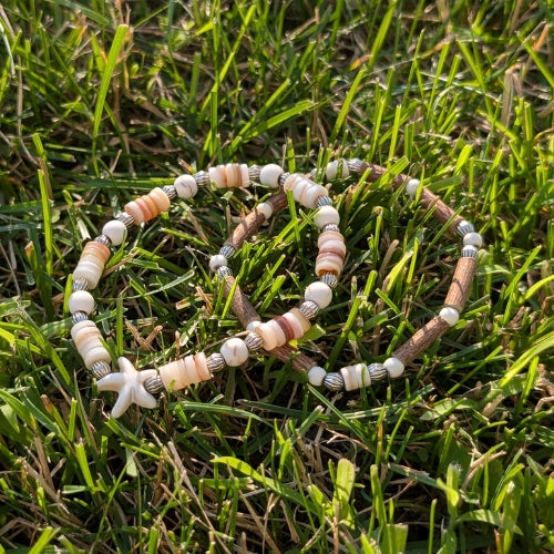 X37 | Howlite Starfish Silver Bracelets
