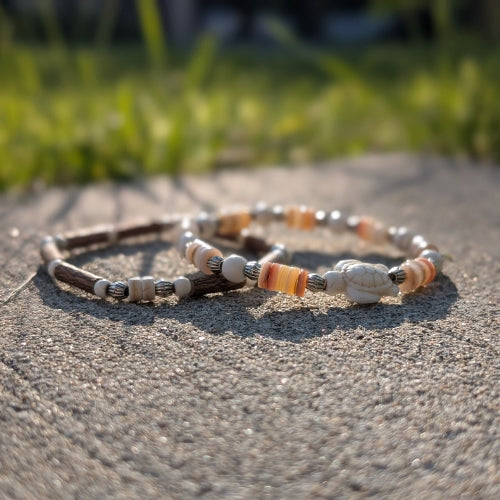 X36 | Howlite Turtle Silver Bracelets