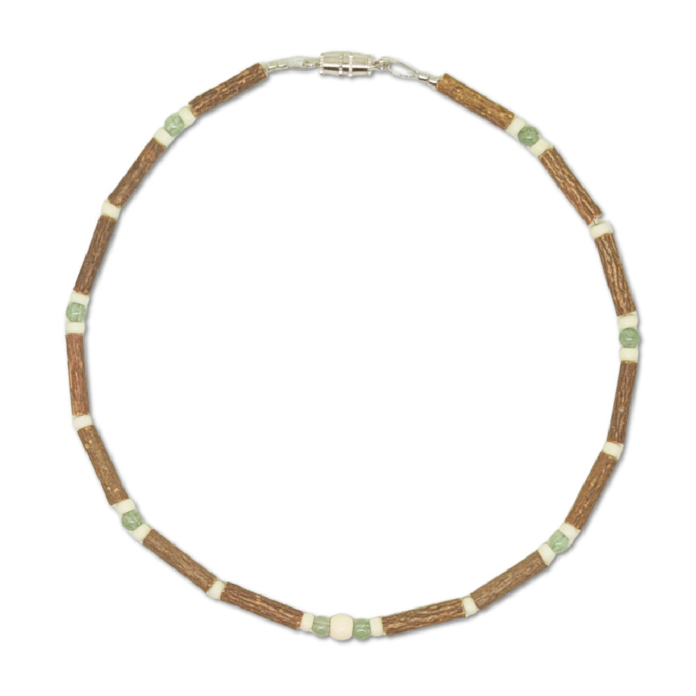 B09 | Hazel Wood & Aventurine Baby & Toddler Necklace (0-4 Years)