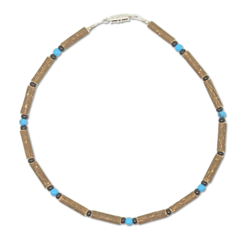 B11 | Hazel Wood & Turquoise Baby & Toddler Necklace (0-4 Years)