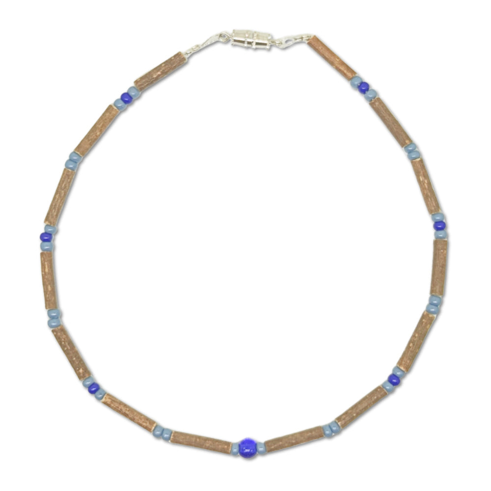 B12 | Hazel Wood & Blue Baby & Toddler Necklace (0-4 Years)