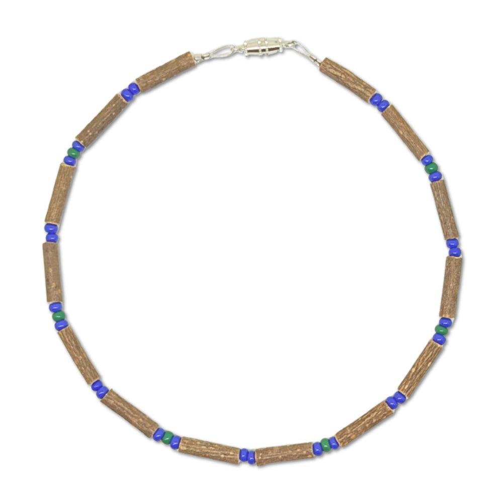 B13 | Hazel Wood, Green & Blue Baby & Toddler Necklace (0-4 Years)