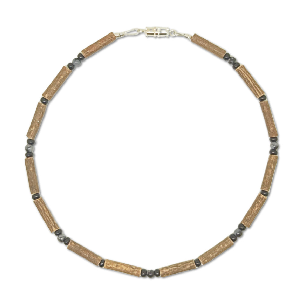 B14 | Hazel Wood & Snowflake Obsidian Baby & Toddler Necklace (0-4 Years)