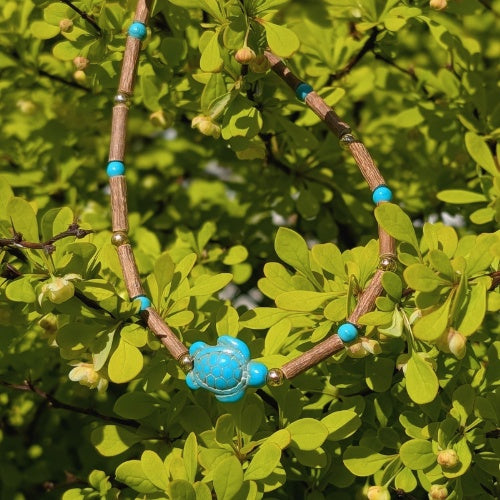 C35 | Bracelet de cheville tortue turquoise