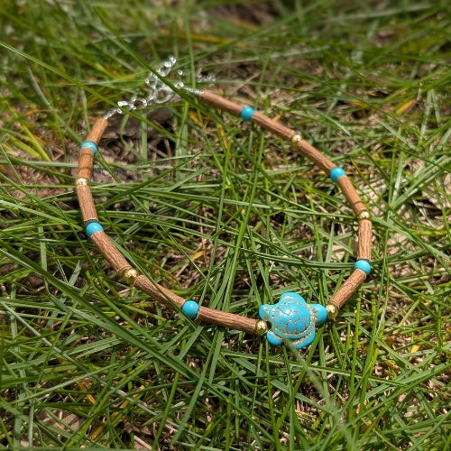 C35 | Bracelet de cheville tortue turquoise