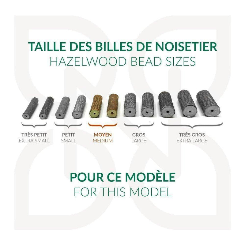 A63 | Collier adulte PROBLÈMES DE PEAU en bois de noisetier