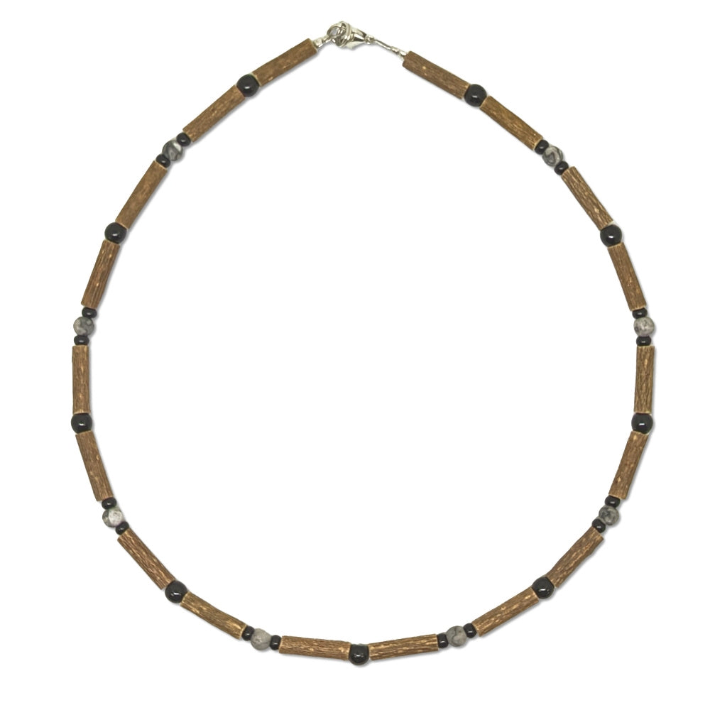 E10 | Hazel Wood & Picasso Jasper Kid Necklace (4-10 Years)
