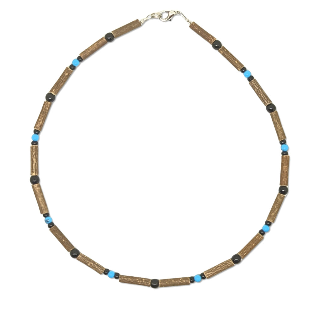 E11 | Hazel Wood & Turquoise Kid Necklace (4-10 Years)