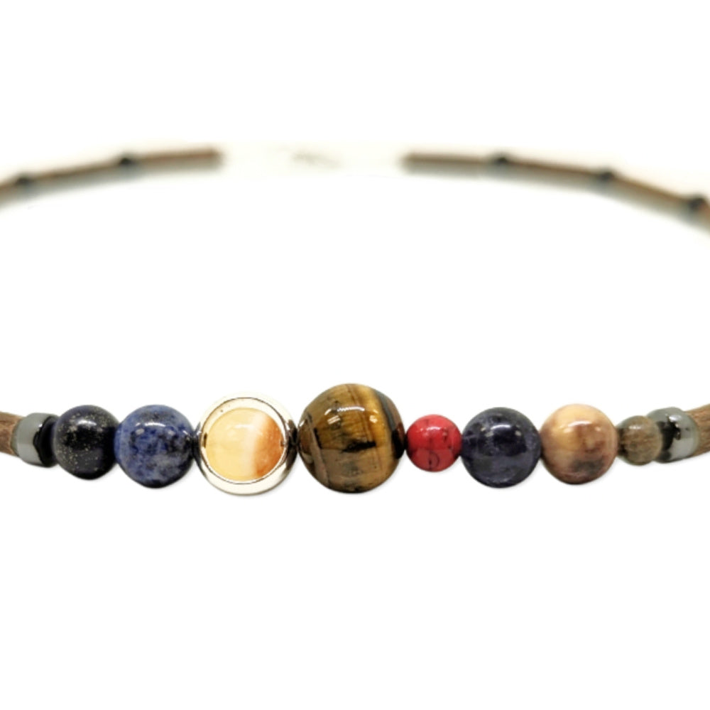 E35 | Hazel Wood & Solar System Diffuser Kid Necklace (4-10 Years)
