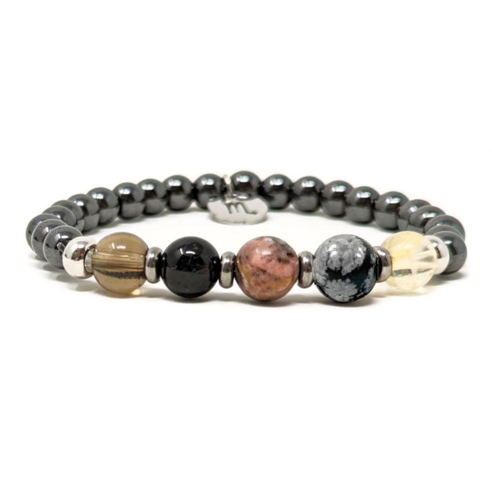 H08 | Duo de bracelets SCORPION 6 mm hématite