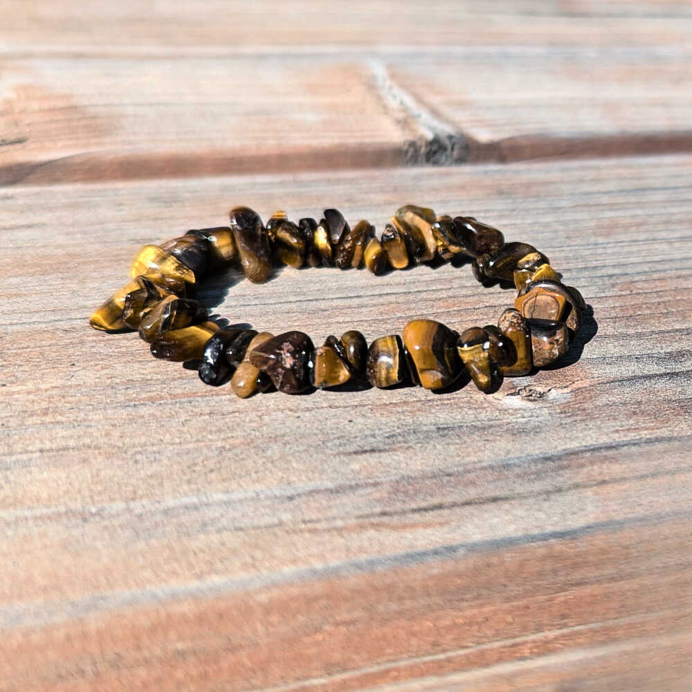 S89 | Tiger Eye Natural Chip Stone Bracelet