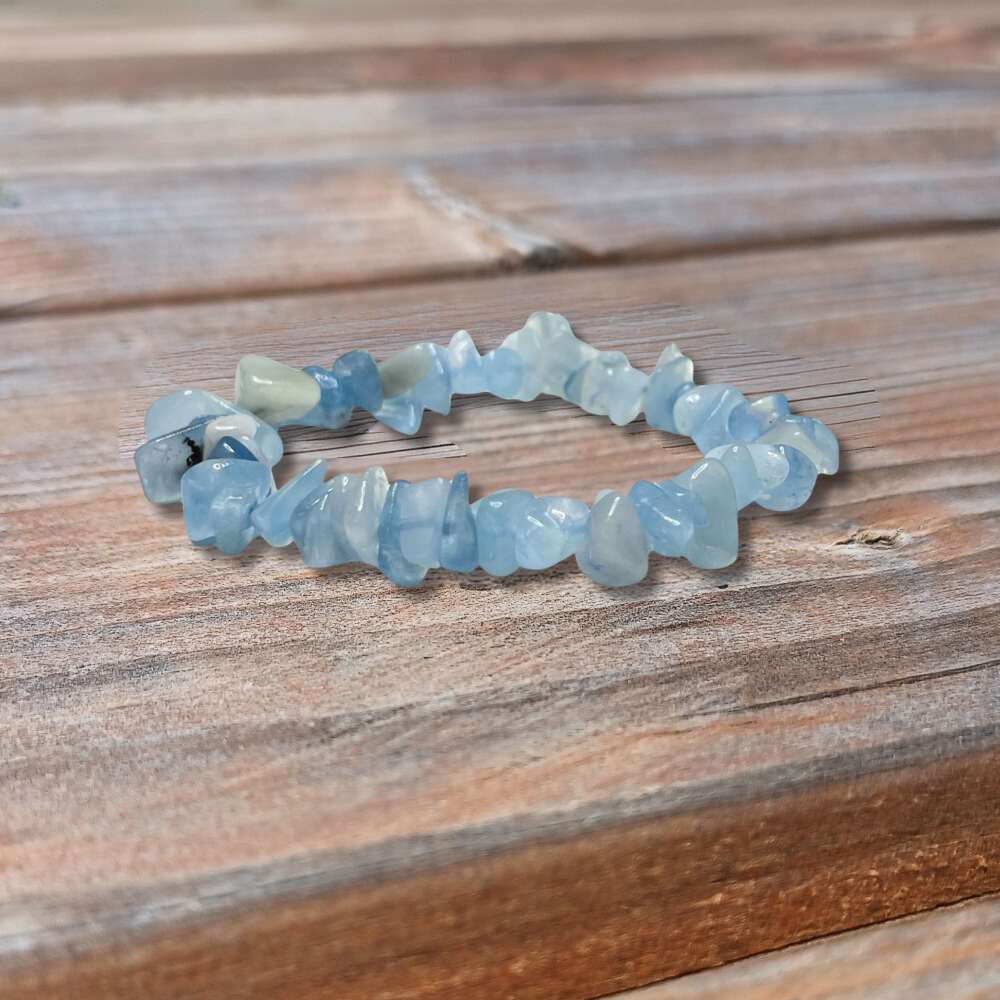 S87 | Aquamarine Natural Chip Stone Bracelet