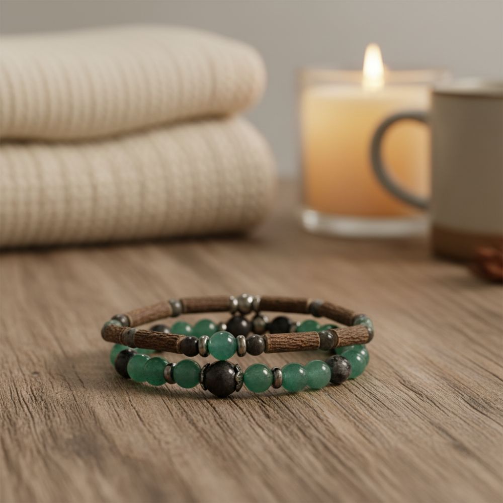 X22 | Bracelets avec aventurine verte et labradorite