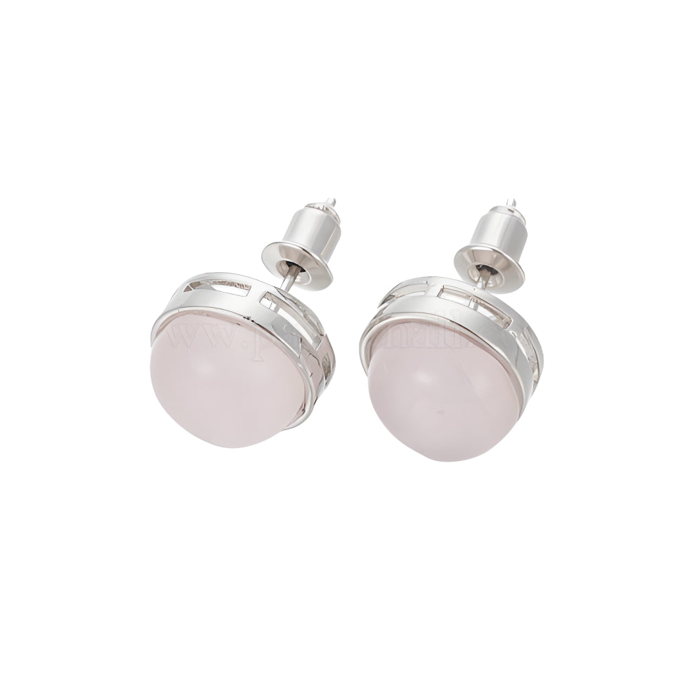 R06 | Boucles d'oreilles en améthyste naturelle (demi-sphères)