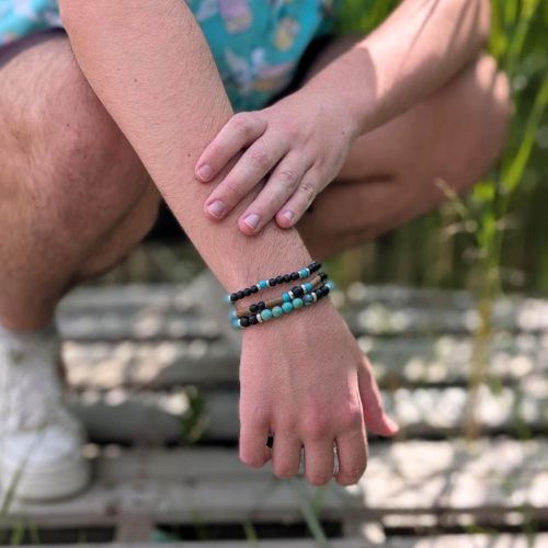 X33 | Turquoise & Black Bracelets Trio