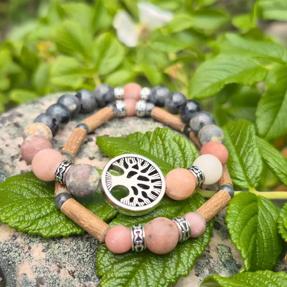 X43 | Bracelets diffuseurs jaspe sesame et labradorite