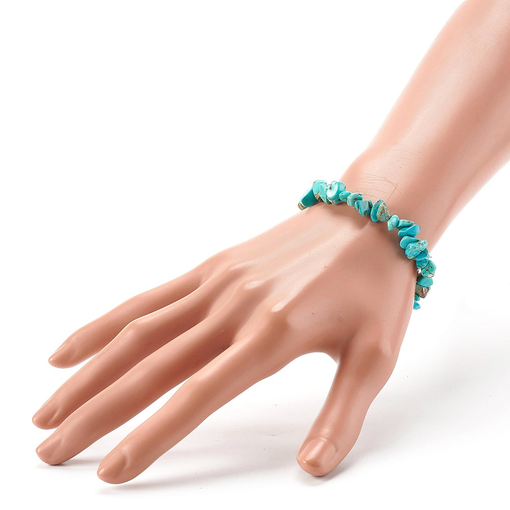 S92 | Bracelet chips de pierre turquoise