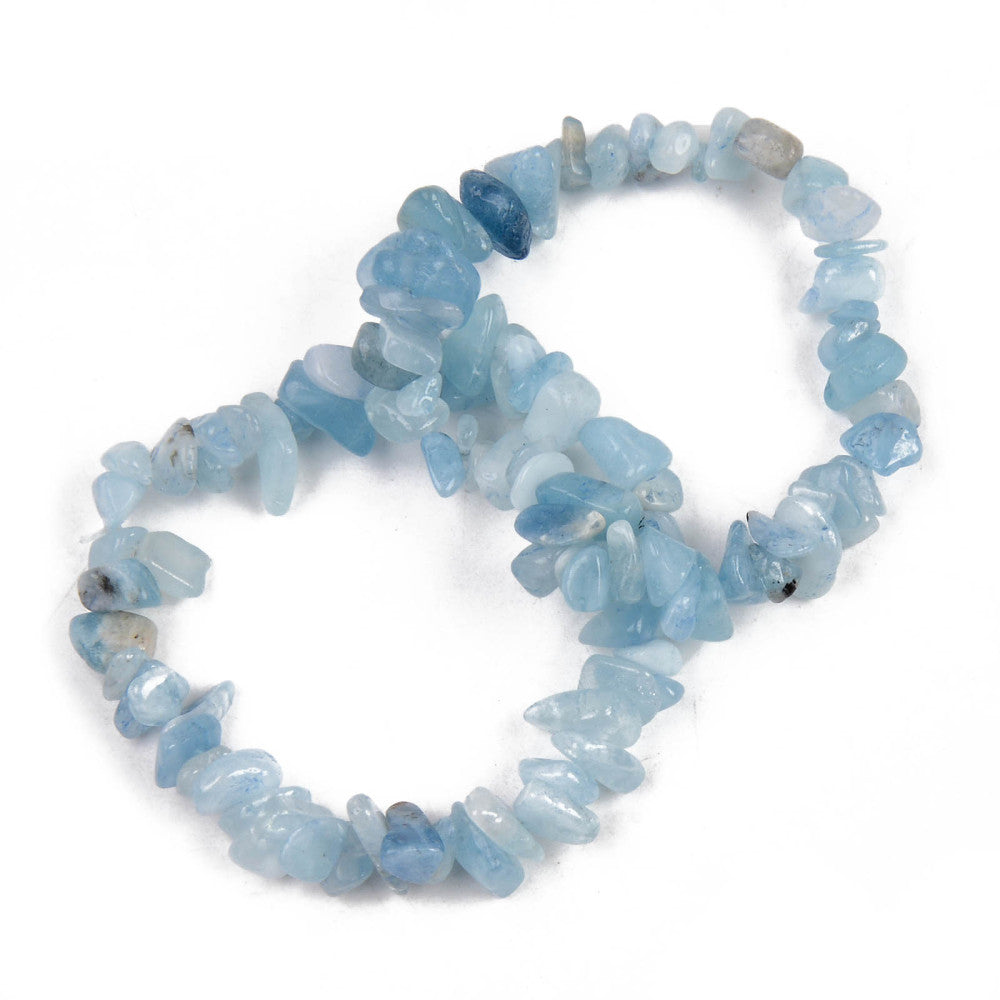 S87 | Aquamarine Natural Chip Stone Bracelet