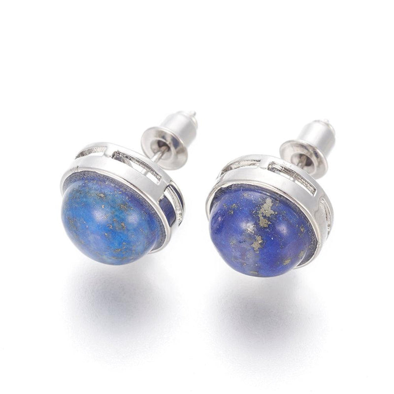 Boucles d'oreilles en lapis-lazuli naturel