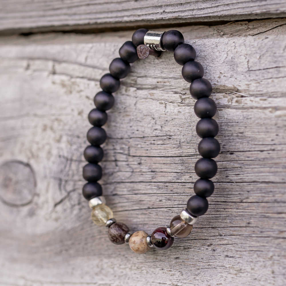 H08 | Duo de bracelets SCORPION 8 mm noir