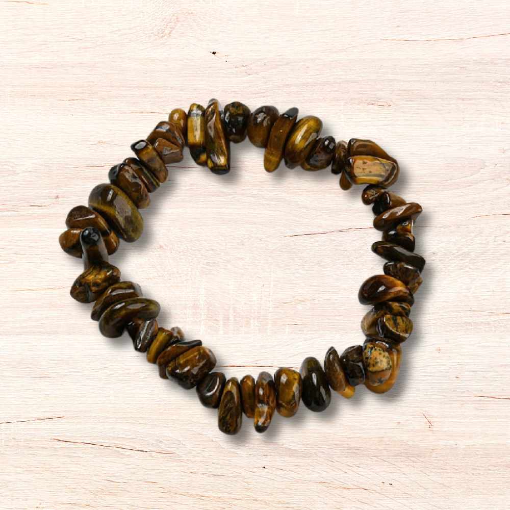 S89 | Tiger Eye Natural Chip Stone Bracelet