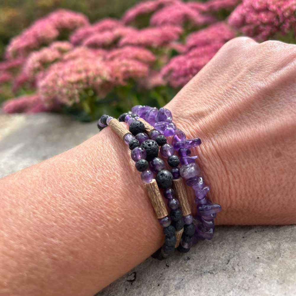 S81 | Amethyst Natural Chip Stone Bracelet