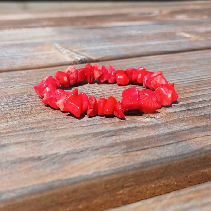Plum Blossom Red Coral Bracelet | Asian Boutique Jewelry from New York |  Yun Boutique