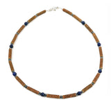 E02 | Hazel wood, lapis-lazuli & hematite