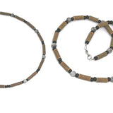 M19 | Hazel wood and Picasso jasper set